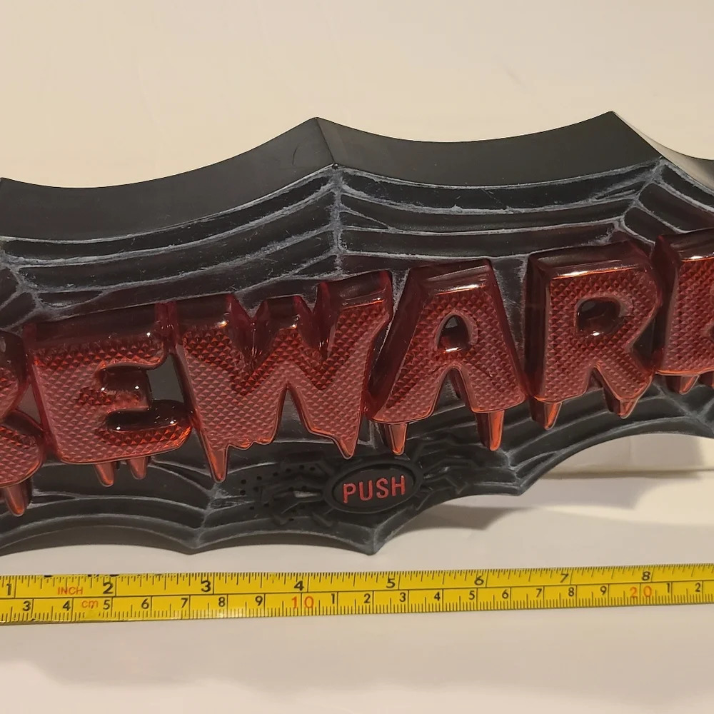 Halloween Beware Door Greeter Take one limited Ligh Up Plays Music 2006 - Picture 8 of 10